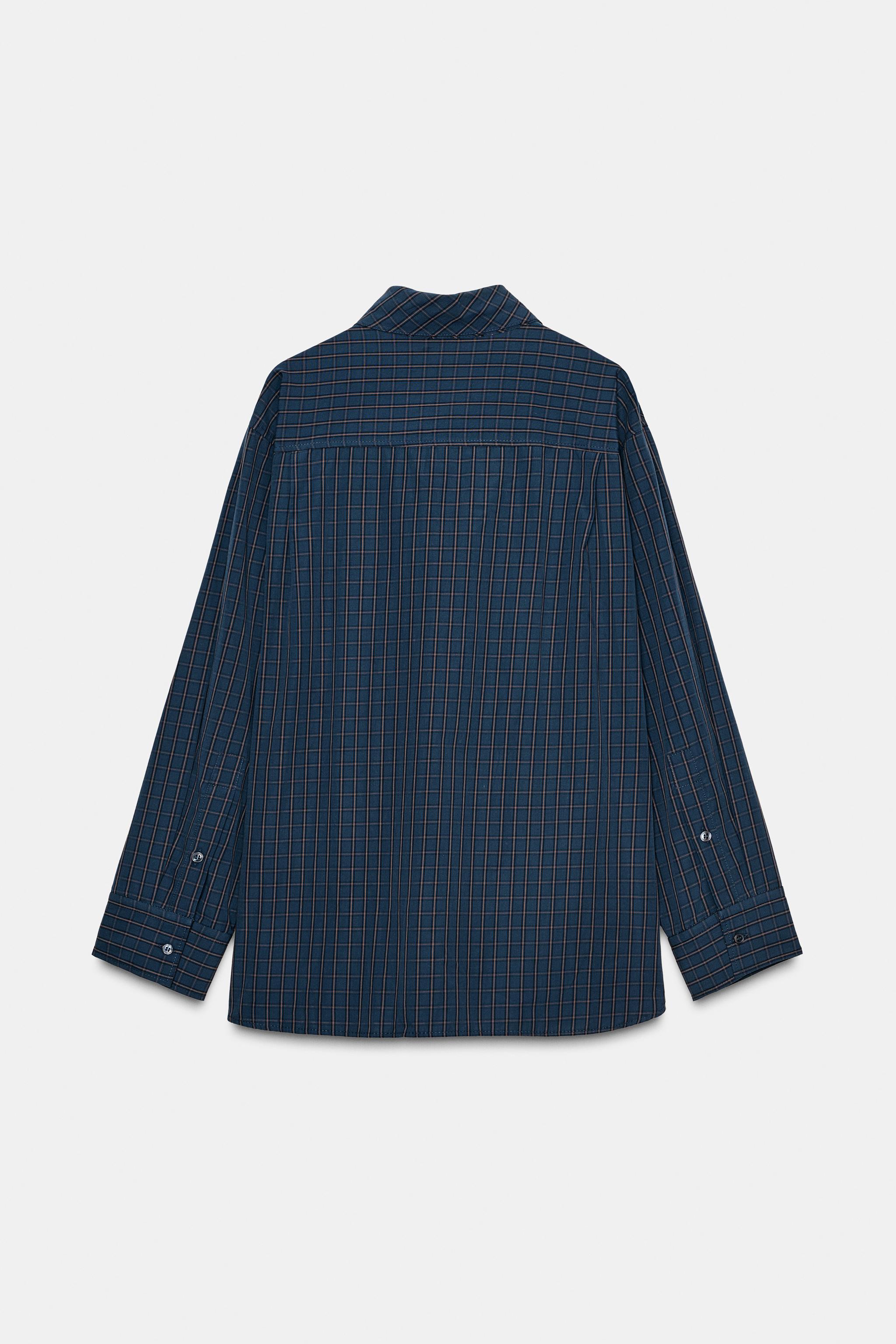 CHEMISE FOULARD À CARREAUX EN COTON